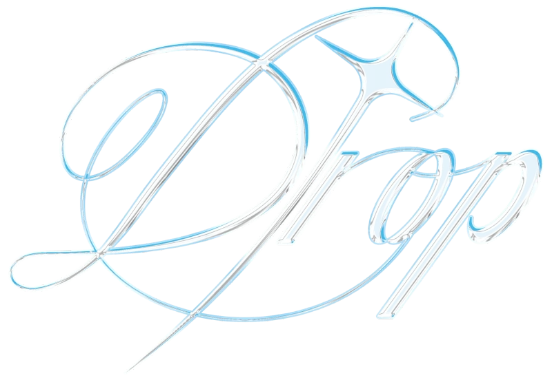 DROP chrome script wordmark